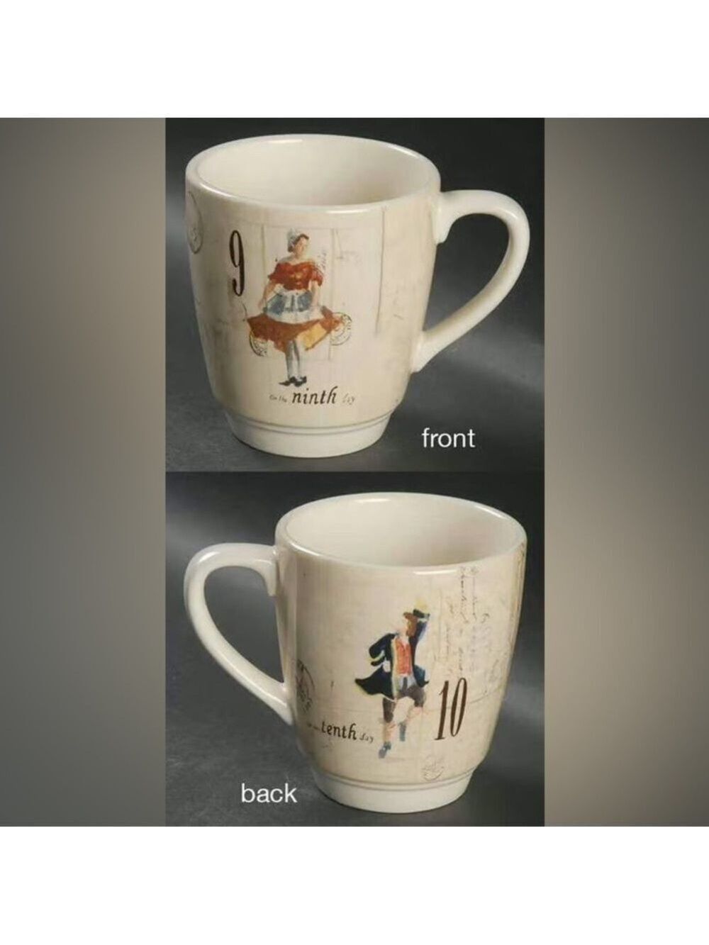 Williams-Sonoma Twelve Days of Christmas #9, 10, Mug